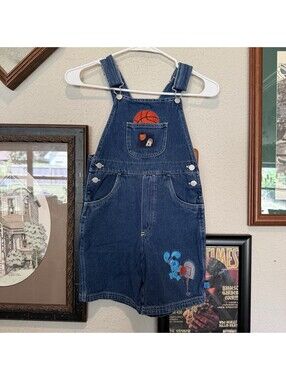 Vintage 90s/00s Blues Clues Basketball Overalls Size Kids 7 Embroidered Cartoon
